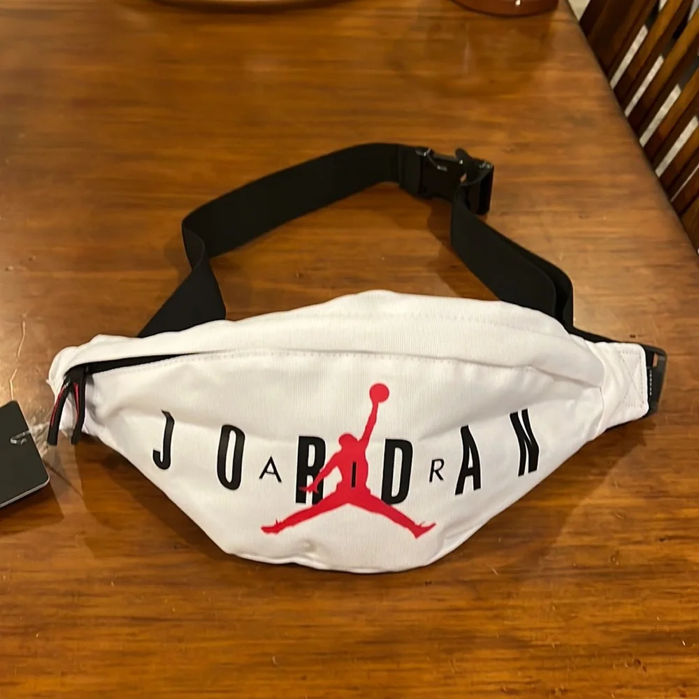 Nike Air Jordan Fanny Waist Pack Belt Bum Bag Shoulder new White Black
